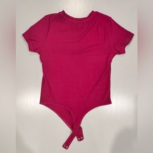 Velvet by Graham & Spencer: Aliana Knit Bodysuit: Deep Pink/Magenta: Large